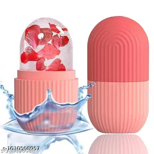 ( combo of 3 ) //1pcs Face Bowl + 1pcs face brush+ 1pcs face roller // for Ice with Built-In Ice Tray,Facial Ice Bath Bowl, Portable Foldable Facial Plunge Bowl, Collapsible for Face Ice Bath Home & Travel (PACK OF 3)