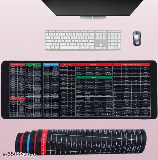 Keyboard Shortcut Desk Mat Anti-Slip Mouse Pad 800x300x2mm