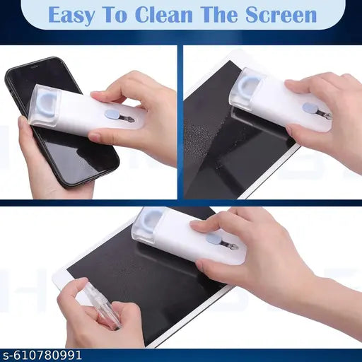 7-in-1 Cleaning Kit | All-in-One Keyboard Cleaning Kit with Brush & Cleaner for Bluetooth, AirPods, Laptop, Tablet, Phone, iPad, Smartwatch, MacBook, Earbuds & PC Accessories