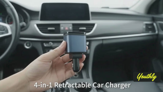 Retractable Car Charger with Night Sky Projection