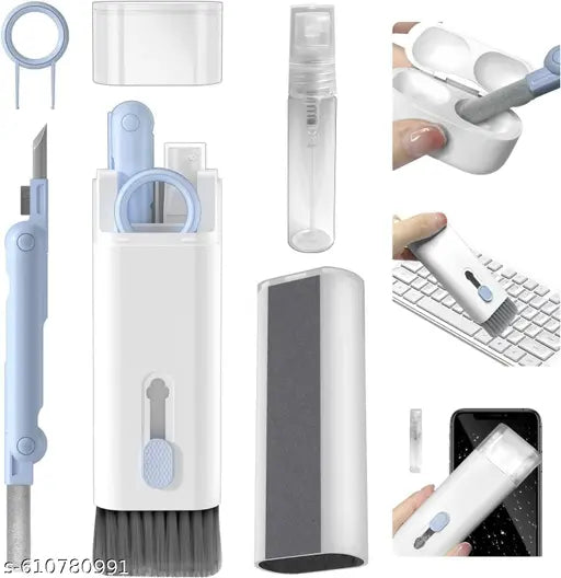 7-in-1 Cleaning Kit | All-in-One Keyboard Cleaning Kit with Brush & Cleaner for Bluetooth, AirPods, Laptop, Tablet, Phone, iPad, Smartwatch, MacBook, Earbuds & PC Accessories