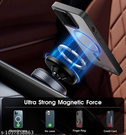 PM ( PACK OF 1 BLACK ) Fashion K009 Magnetic Phone Holder – 360° Adjustable Vacuum Suction Universal Suction Cup Mount, Hands-Free Mobile Stand for Car, Gym, Shower, Mirror Mobile Holder Compatible