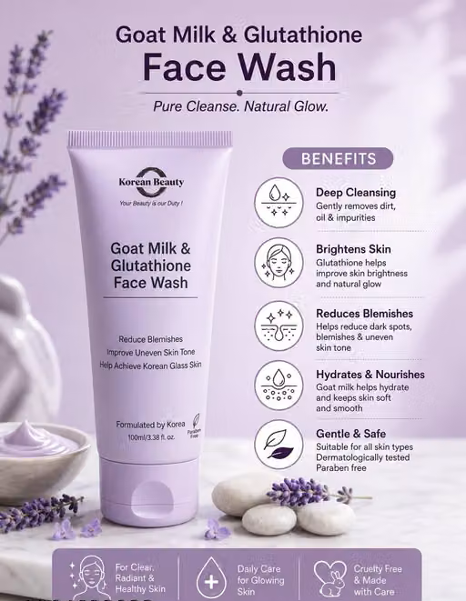 Goat Milk and Glutathione Brightening Face Wash